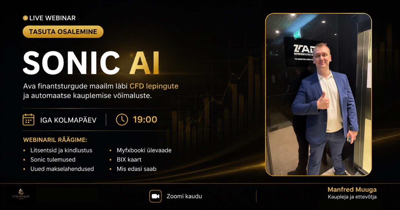 Sonic Esitlus, iga kolmapäev kell 19:00 Zoomis, tasuta osalemine